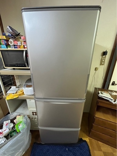 美品 20年製 350L 冷蔵庫 ガラストップ SHARP【地域限定配送無料】 美品】シャープ 350L 冷蔵庫 SJ-W353G-N(2021年製) (便利屋