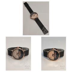 【従来の常識を覆す時刻表示法を備えた画期的ドレスウォッチ/新品】日付 クォーツ ローズゴールド/メッシュステンレスブレスの画像