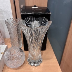 北一硝子 Noritake Kagami crystal 花瓶 6点の画像