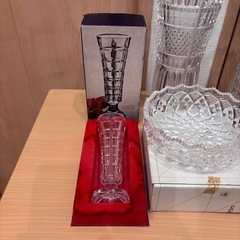 北一硝子 Noritake Kagami crystal 花瓶 6点の画像