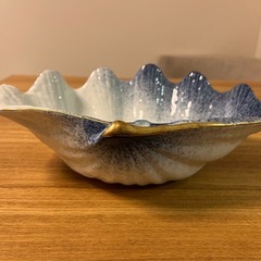【新品未使用】灶師　丸幸中島　シェル皿　盛鉢　深皿　インテリア　陶磁器の画像