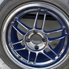 共豊　(ENKEI) トレーサー　TM-02？　15インチ　PCD100 4H 2本　フィット　シビック　ヴィッツ　ヤリス　CR-Xの画像