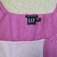 Stretch GAP ギャップ サマーニット ノースリーブ レトロ トップスの画像