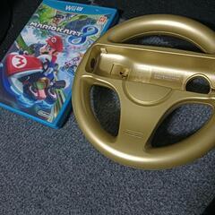 Wii U  マリオカート　ステアリング.ソフトセットの画像