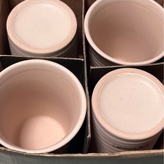 【未使用品】Cafe de croissant 陶器 タンブラー４個セットの画像