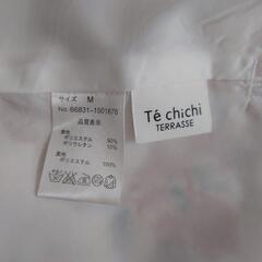 ［9/5］美品　Té chichi フラワープリント フレアスカート　ホワイトの画像