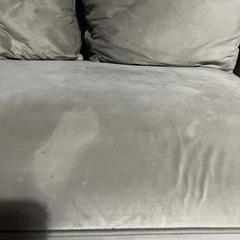 [幅115.5] 2人掛けソファ 木脚 クッション ベルベット調  LOWYAの画像