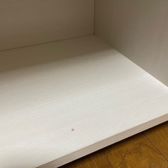 【大至急！すぐ処分】棚　デスク　キャスター　ホワイト　木目　中古の画像