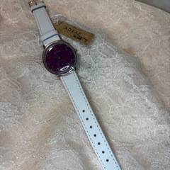 新品 腕時計 ADEXE 白×紫 2043C-05-JP18NV レディースの画像