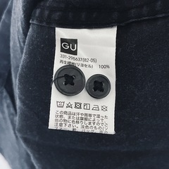 【GU ジーユー】メンズ ゆったり 半袖 カットソー　M 黒　ブラックの画像