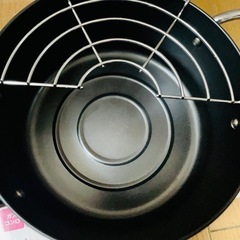 美品　1回のみ使用 鉄製 両手 IH対応　オール熱源OK  天ぷら鍋の画像