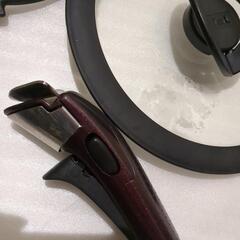 T-fal　ティファール　ガス火専用　鍋　フライパン　4つセット　フタ2つ　持ち手2つ　バラ売り不可の画像