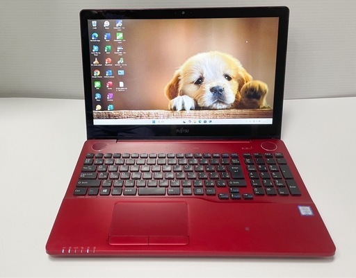 限定値下げ中！富士通/i7/SSD512GB/8GB/Office付/赤/美品/タッチ