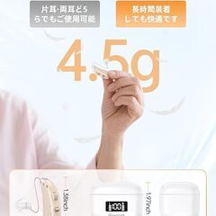 【2025年革新型正規品・簡単操作 】Bigprot 楽ちんヒアリング 充電式集音器 軽量設計で快適な着用感 タイプ 約30倍に音を増幅 音量調整の画像