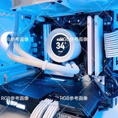 【8/8まで受け取りで1000円引き】PCケース白 +ファン3基+リモコン　の画像