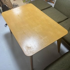 L字型ソファー(オットマン)＆ダイニングテーブルセットの画像