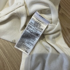 GAP くまさん柄　白　ベビーロンパースの画像