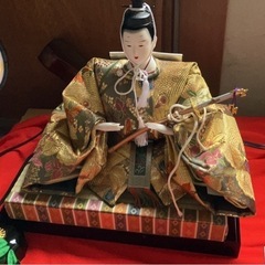 久月 雛人形 七番親王飾 黒展風飾の画像