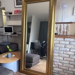 IKEAアンティークミラー　姿見（鏡/姿見）LEVANGER （廃盤） IKEA 壁掛けミラー 廃盤LEVANGERアンティーク風ミラー姿見イケア