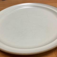 2枚　プレート 22cm／グレージュ／電子レンジ・食洗機OK／マット／くすみカラー」の画像