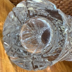 配送可能　 クリスタル ガラス フラワーベース カットガラス 花瓶 花器　アンティーク　古道具　骨董　インテリアの画像