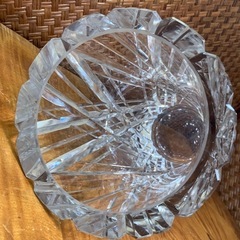配送可能　 クリスタル ガラス フラワーベース カットガラス 花瓶 花器　アンティーク　古道具　骨董　インテリアの画像