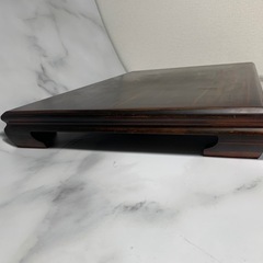 配送可能　唐木 花台 黒丹 黒檀 盆栽台 飾り台 香炉台 飾台 置台 華道具 平卓 花台 飾台 華道具 煎茶道具 木工芸品 茶道具 木製アンティーク 茶道具の画像