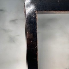 配送可能　茶道具 炉縁 笹　蒔絵 木製　漆器 黒塗 茶器 漆塗り風炉 火鉢 古道具 骨董 共箱 漆器　 の画像