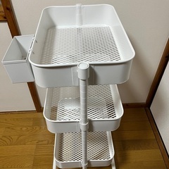 ニトリ ホワイト ワゴン 収納の画像