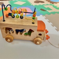 アニマルビーズバス 木製 知育玩具　エドインター　BRUNOの画像