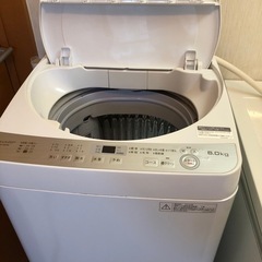 美品　SHARP  全自動洗濯機　風乾燥機能、洗濯槽クリーン機能付きの画像
