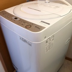 美品　SHARP  全自動洗濯機　風乾燥機能、洗濯槽クリーン機能付きの画像