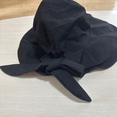 黒の折りたためる日除け帽子👒♡の画像