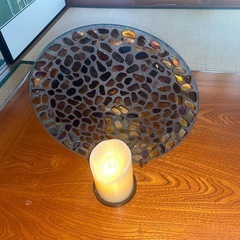 PartyLite オーロラ モザイク ウォール スコンス P90975 虹色 キャンドル ガラス ホルダー プレート
の画像