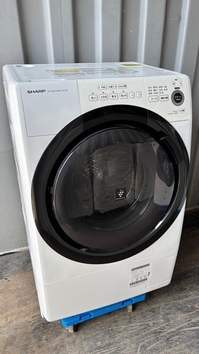 『送料込』【新古品】ドラム型洗濯機 シャープ ES-S7F WHITE 🔥🔥美品シャープ ES-S7F-WL🔥🔥ドラム式洗濯機2021年乾燥7/3kg