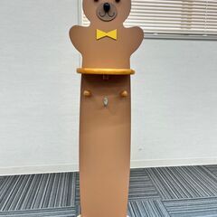 子ども用ハンガーラック　クマ【松戸市リユース工房】の画像
