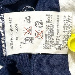 ポロバイラルフローレン ワッペン刺繍 ボーダー 半袖ポロシャツ サムホール XL ボーダー柄 メンズの画像