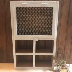 飾り棚 網 レトロ風 ビンテージ 風