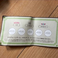 カラフルパーク、ニコパ、ニコラウンド 500円券の画像