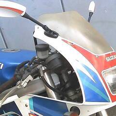 SUZUKI RG125ガンマ 白/青 格安提供車 半額配送キャンペーン クランキング未確認 期間限定 現状渡し諸経費￥0- 横浜 P-Yardの画像