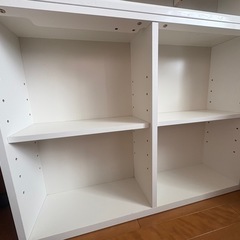 組み合わせデスク3点セット　本棚　上棚　ワゴン　キャビネット3段の画像
