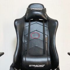 GTRacing ゲーミングチェア 無段階リクライニング約165° 収納式フットレスト付 ワークチェア360度回転可能・静音キャスター仕様の画像