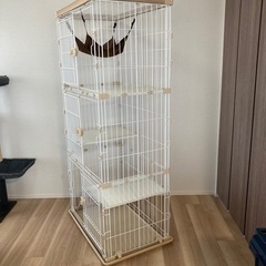 猫　ケージ　3段　★ハンモック、爪研ぎ付き★の画像