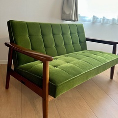 中古美品！ カリモク60 2人用ソファー ベロア たのめる便配送 自社配送品 中古美品！ カリモク60 2人用ソファー ベロア たのめる便配送