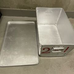 【那須町役場】給食　アルミケース　パンケース　小学校　昭和レトロ【管理番号248】の画像