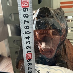 木彫りのくま🐻1点物‼️熊の置物茶色ブラウン置物くま木彫り の画像
