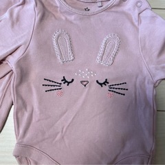 next baby ウサギ刺繍ロンパース　ベビーの画像