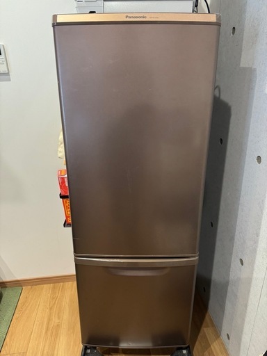中古】冷蔵庫 Panasonic 168L ブラウン 2ドア 引き取り歓迎 (た