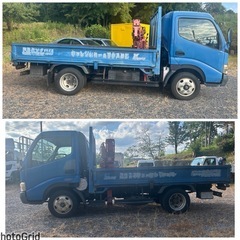 オートオークション評価4点車両！H20年トヨタダイナ、ディーゼルターボAT車！古河ユニック製、簡易クレーン！4段1トン吊り！荷台鉄板張り！の画像