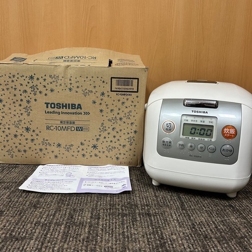TOSHIBA 炊飯器　RC-10MFD Amazon | TOSHIBA マイコン保温釜1.0L RC-10MFD(W) ホワイト